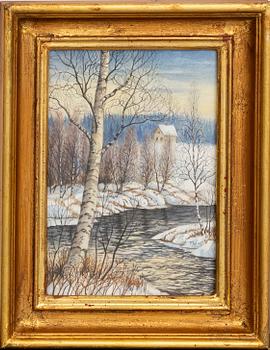 PER JULIUS, a signed water colour.