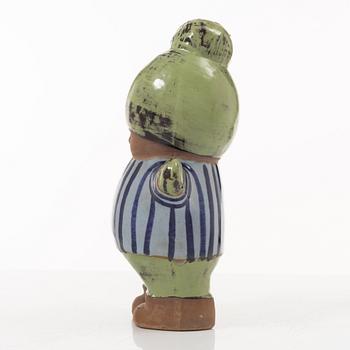 Lisa Larson, väggrelief och figurin, stengods, Gustavsberg.