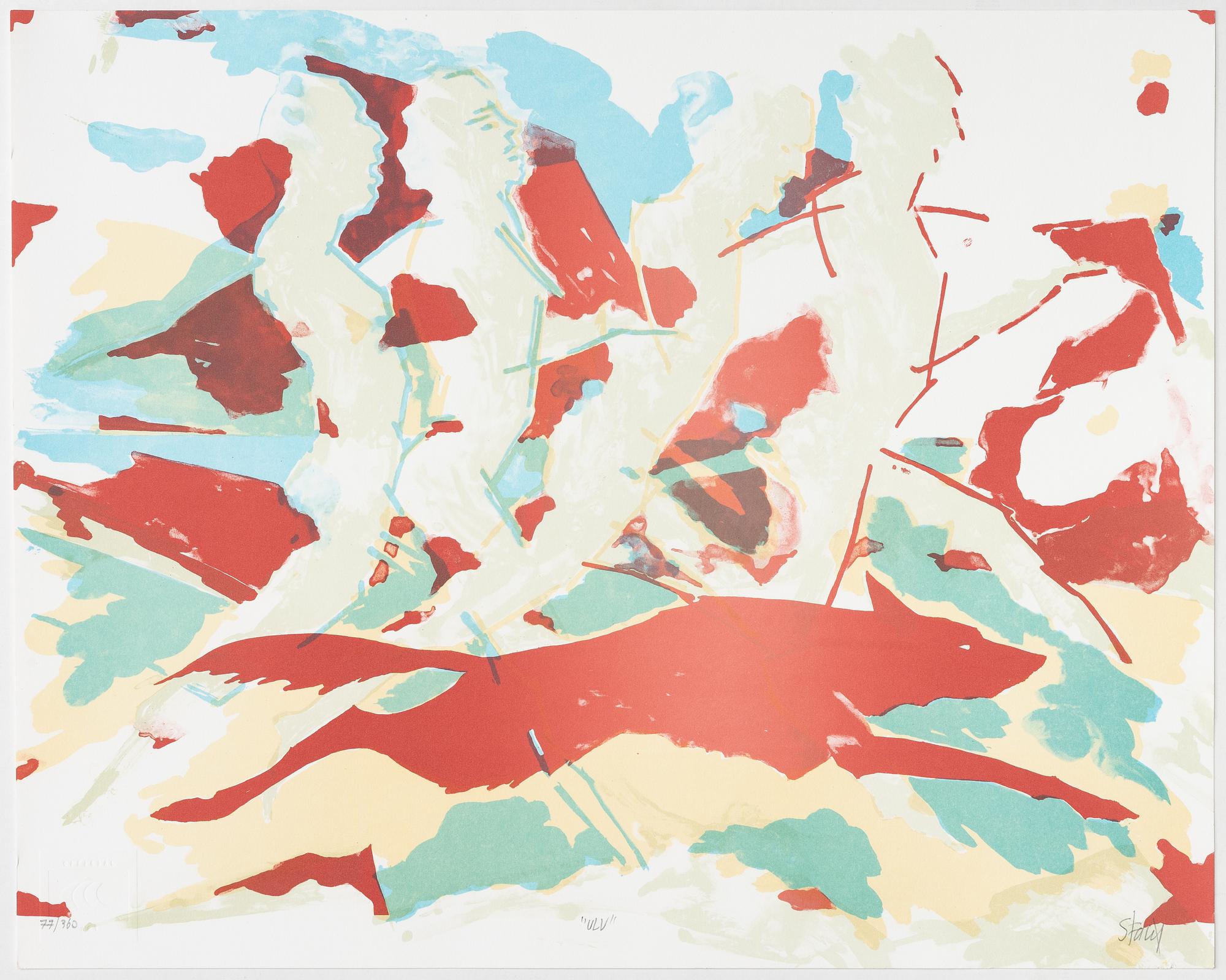 Mapp, 4 litografier,"5Th IAAF World Championships in Athletics Götebog 1995".