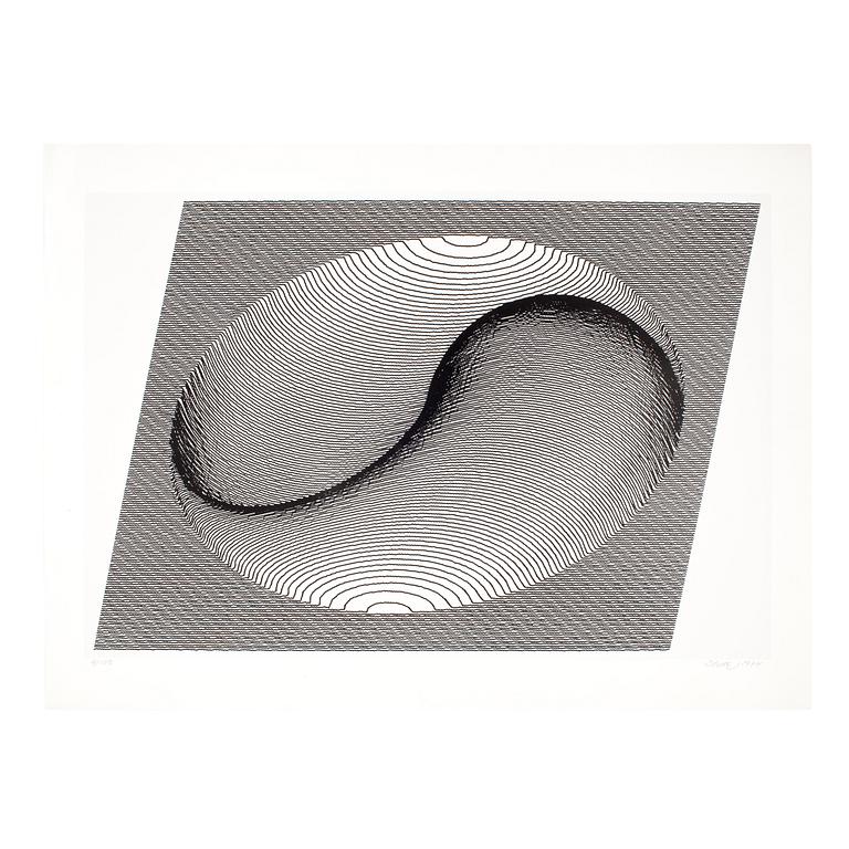 STURE JOHANNESSON, grafiskt blad, affisch, 2 st, "Yin & Yang", signerade samt numr. 3/35 samt 4/100, dat 1974.
