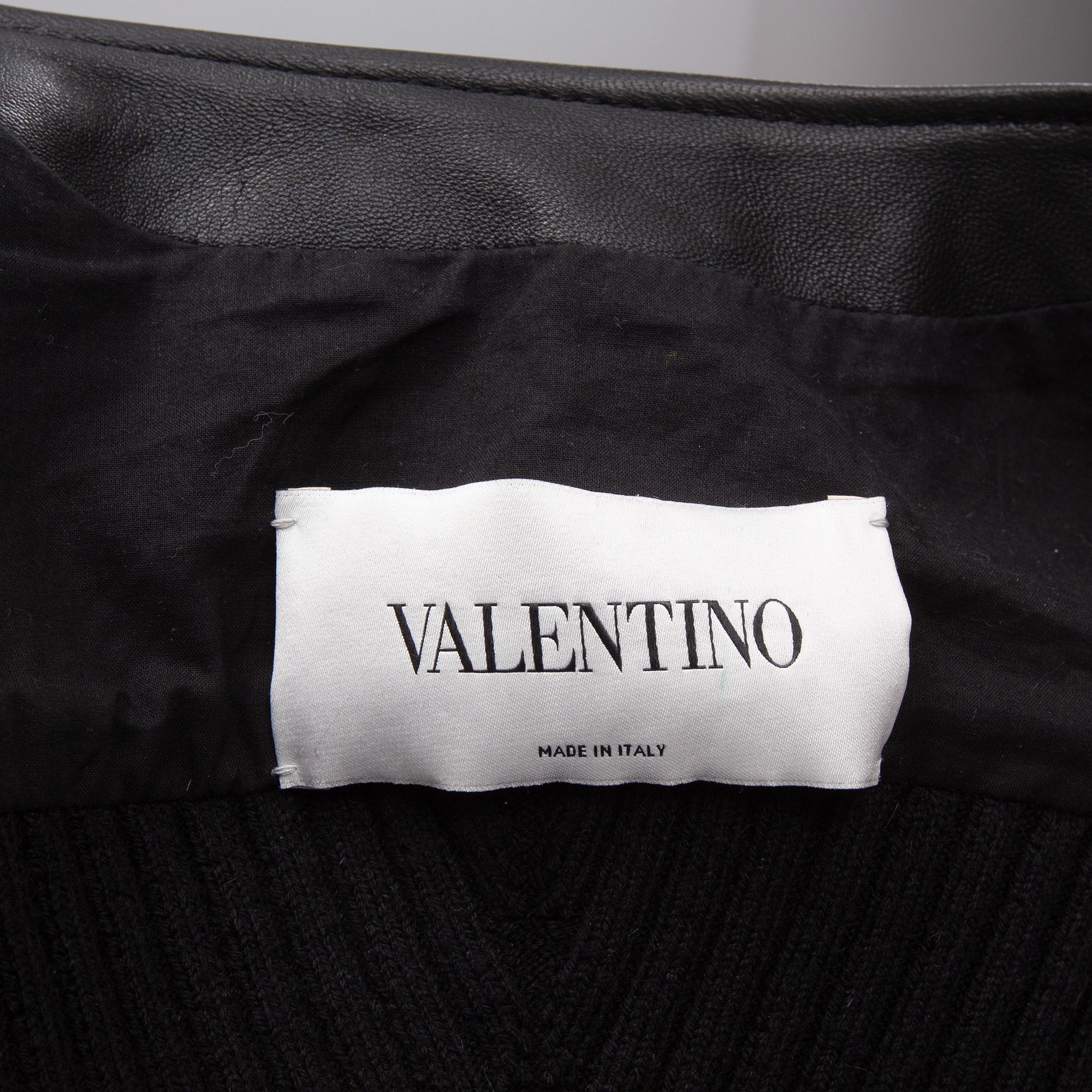 Valentino, leather jacket, size 10.