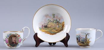 KOPP med FAT samt KOPP, porslin, Meissen, 1900-tal.