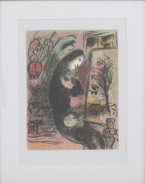 MARC CHAGALL, originalfärglitografi, utförd 1963.