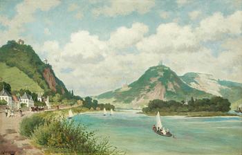 August Jernberg, River landscape.