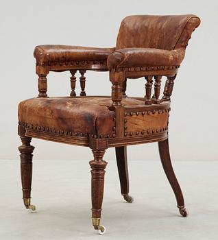 SKRIVBORDSSTOL, empire, 1800-talets andra hälft.