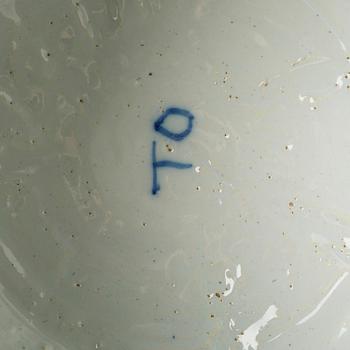 A large blue and white faience jar, Delft, 18th century.