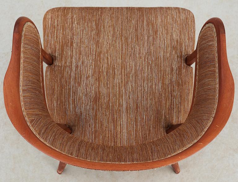 A Carl Malmsten mahogany easy chair 'Jonas Love', Sweden.