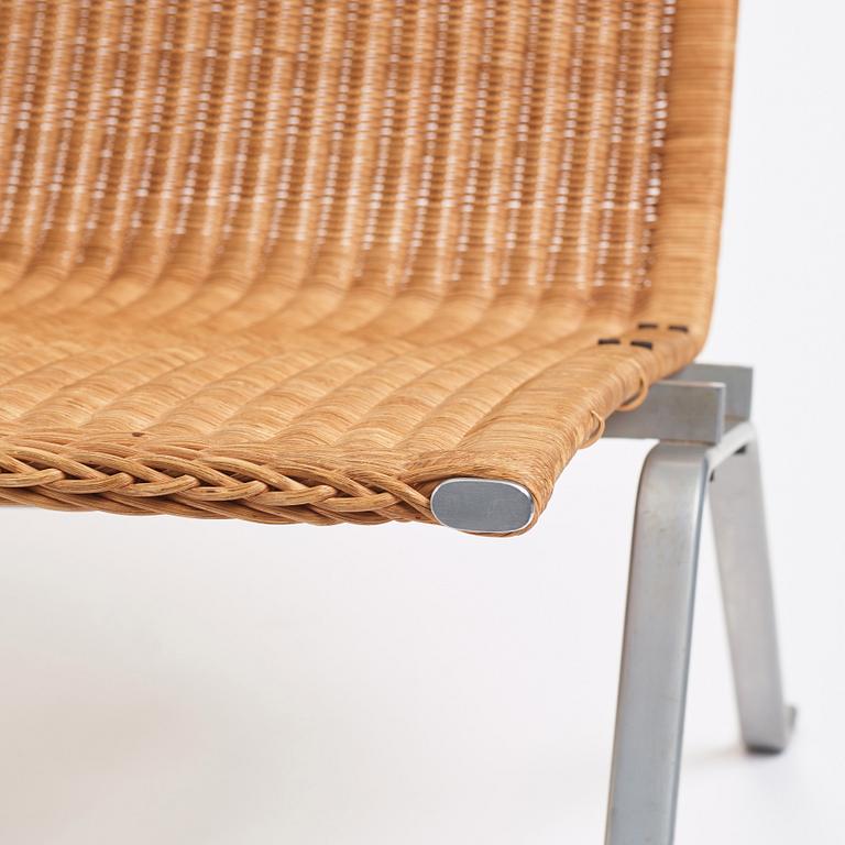 Poul Kjaerholm, a pair of steel and rattan 'PK22' easy chairs, edition E Kold Christensen, Denmark.