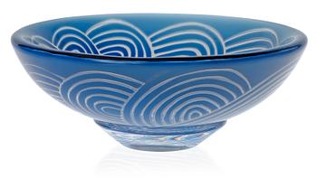 SKÅL, glas, Ariel, Ingeborg Lundin, Orrefors, 1968.