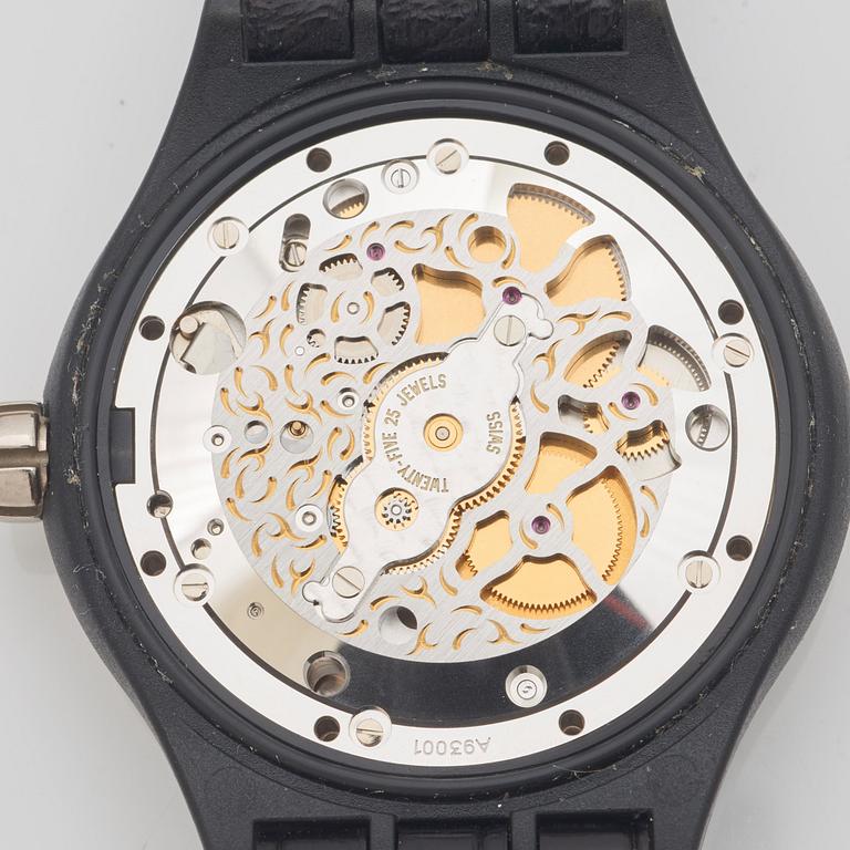 SWATCH, Diaphane One Turn 2 Him, "Carousel movement", wristwatch, 42 mm,