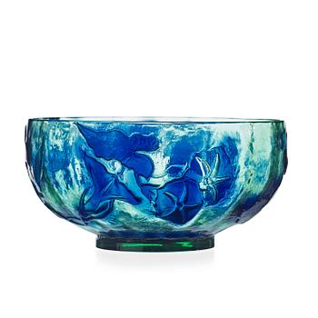 Emile Gallé, An Art Nouveau 'firepolished' cameo glass bowl, Nancy, France.