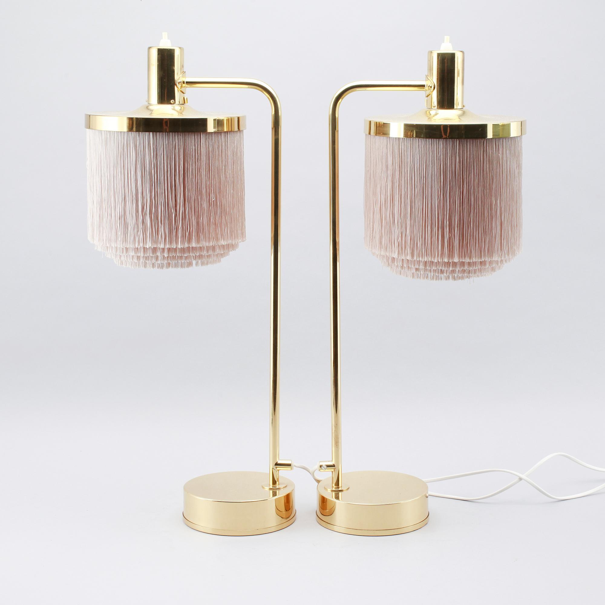 BORDSLAMPOR, 1 par, Hans-Agne Jakobsson, Markaryd, 1900-talets andra hälft.