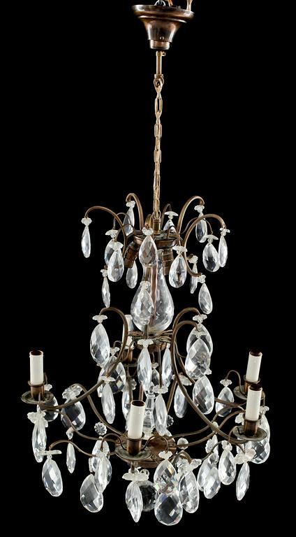 LJUSKRONA, rokokostil, 1900-talets mitt. Höjd ca 60 cm.