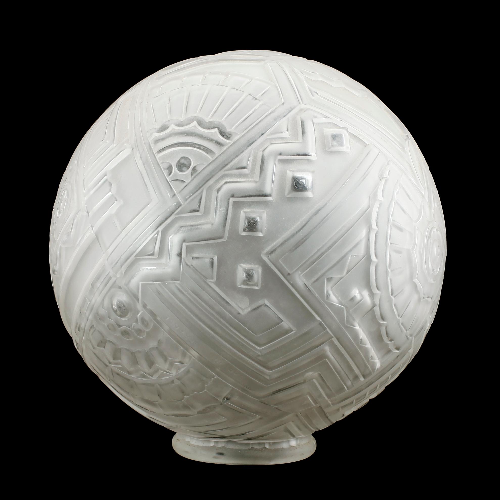 LAMPKUPA, glas, art déco, 1900-talets första hälft.