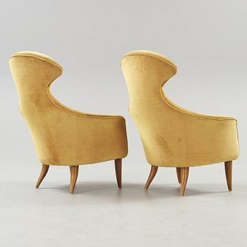 A pair of Kerstin Hörlin-Holmquist 'Stora Eva', Paradise-group Triva-series, Nordiska Kompaniet, 1950-60's.