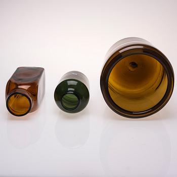 BURKAR, 3 st, glas, Finland 1800-tal.