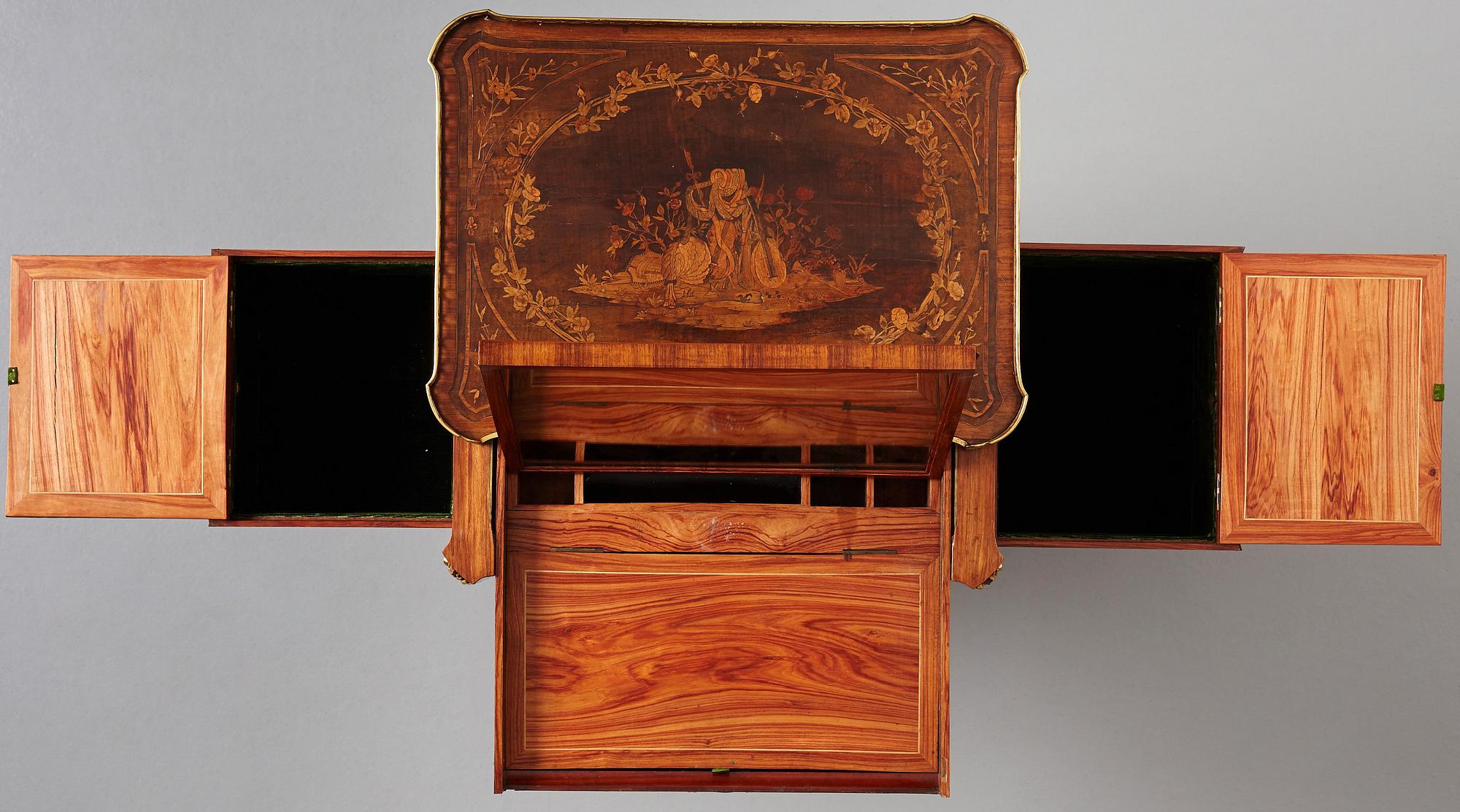 Bord, så kallat "Table en chiffonnière" tillskrivet Roger Vandercruse- Lacroix (1729-1799), Louis XVI.