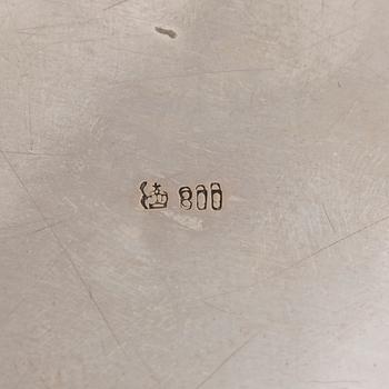 KAFFESERVIS, 3+1 delar, silver, K. Anderson, Stockholm 1918-23. Tot ca 710 gram.