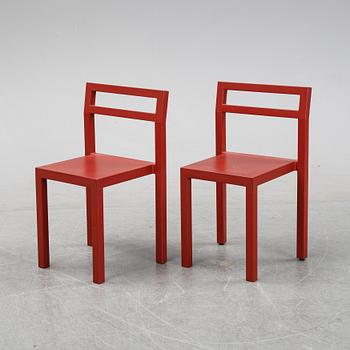 Boris Berlin/Poul Christiansen, a 'Non' table with two chairs by Komplot design for Källmo.