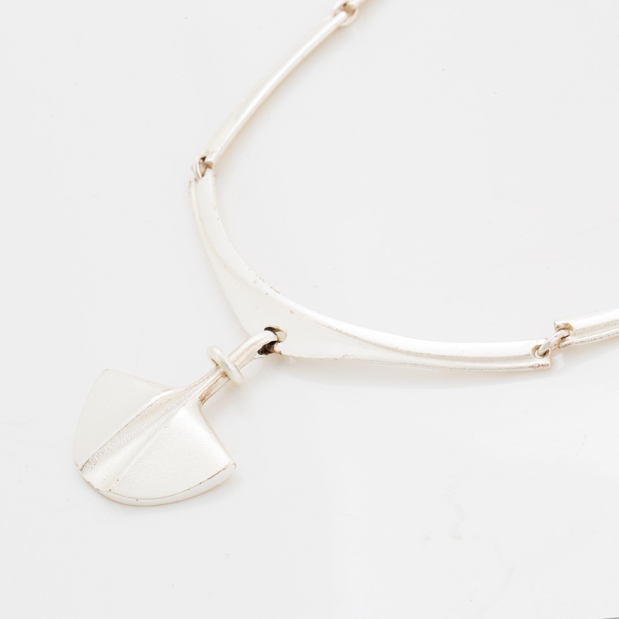 Zoltan Popovits, Lapponia necklace and brooch, silver 1988.