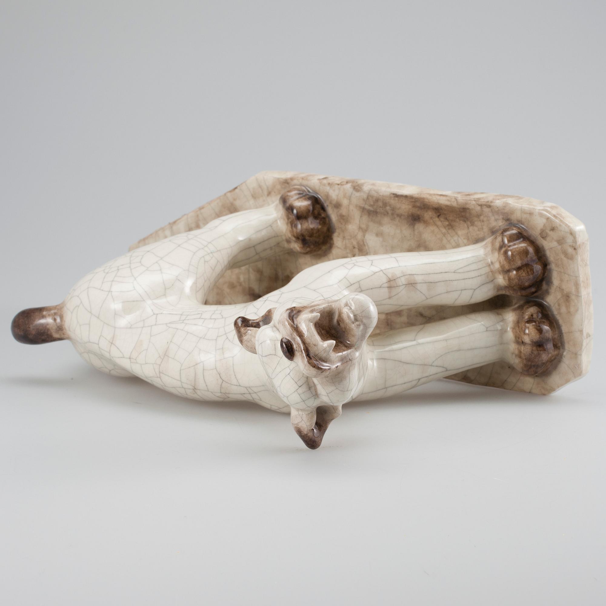 JOSEF MANUEL, skulptur, porslin, signerad och daterad -35.