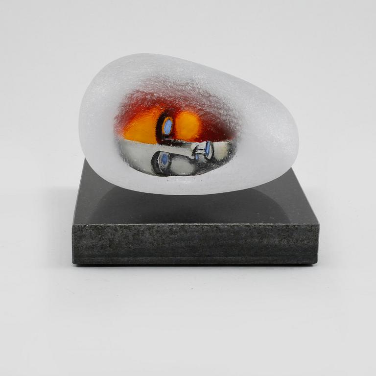 SKULPTUR, glas, Bertil Vallien, Kosta Boda, limited edition av 100 ex, signerad.
