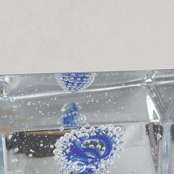A glass sculpture,, by Kjell Engman, signed and numbered 30/60.