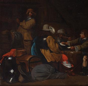 Gerard Terborch Circle of, Soldiers in a camp.