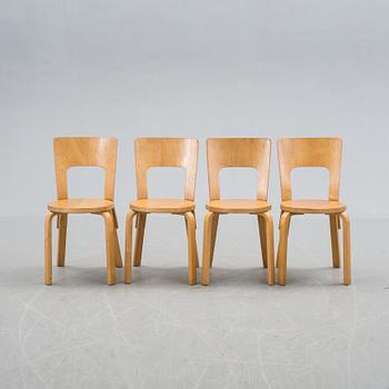 STOLAR, 4 st, modell 66, Alvar Aalto, Artek.