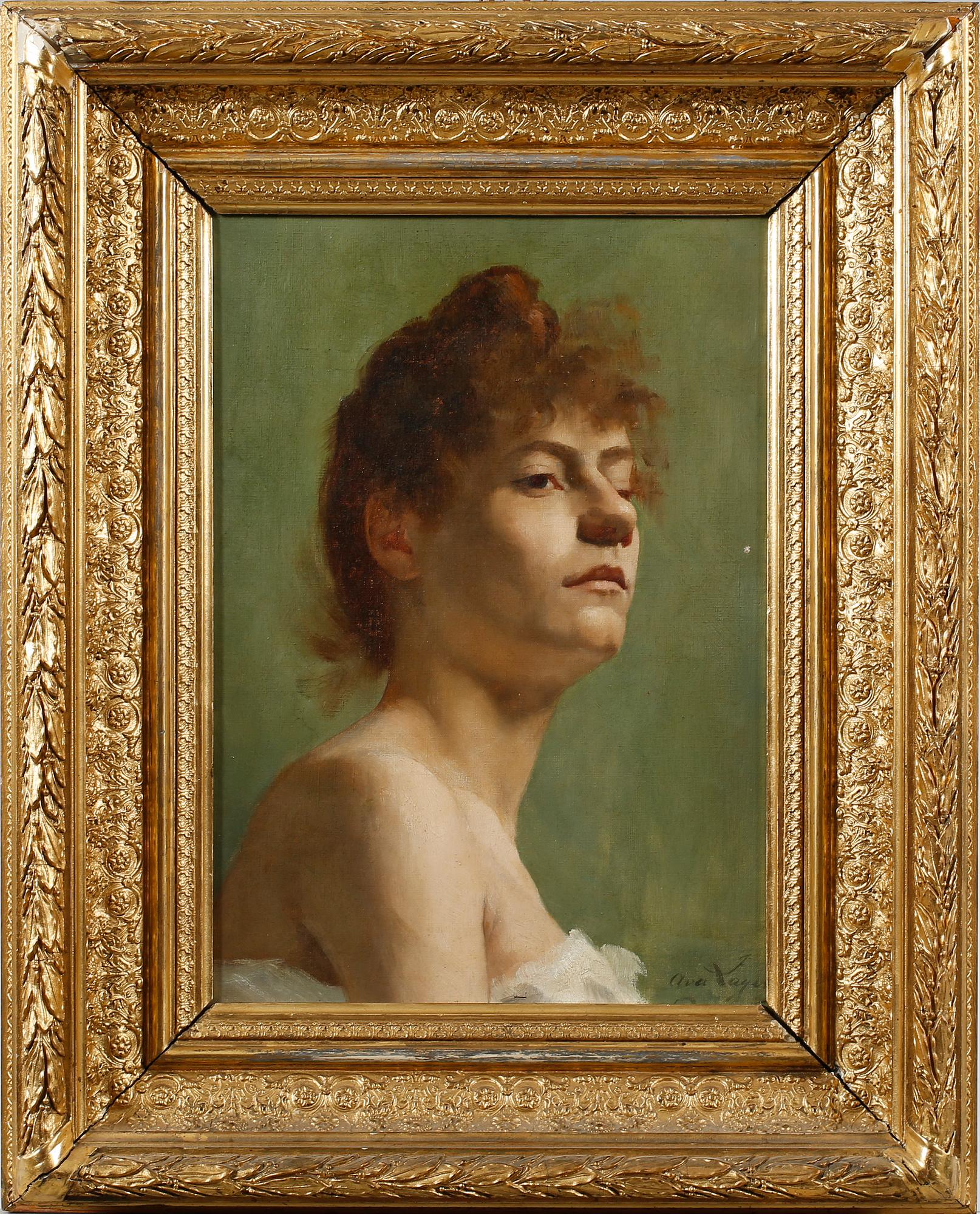 AVA LAGERCRANTZ, oil on canvas, signed and dated 1887.