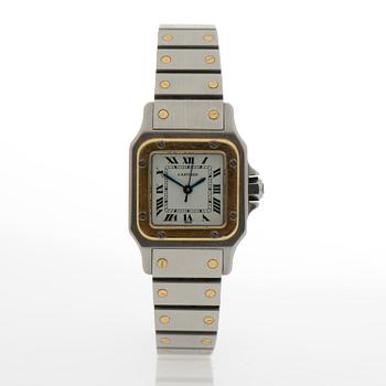 CARTIER, Santos, rannekello, 24 x 24 mm.