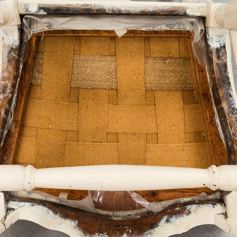 An early 18th century rococo chair.