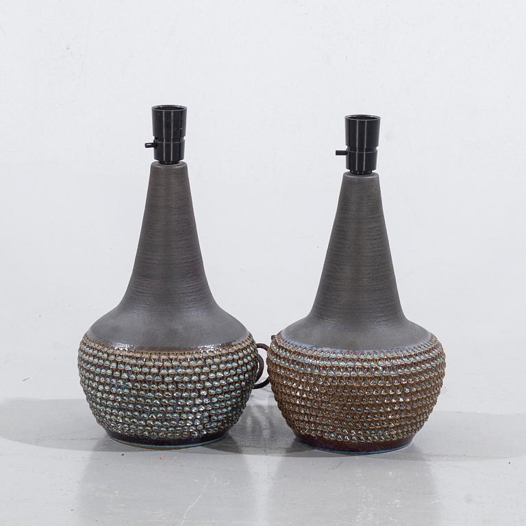 SÖHOLM STENTÖJ bordslampor ett par Danmark 1900-talets senare del.