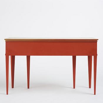 Carl Malmsten, a coral lacquered sideboard, Sweden post 1926, probably by David Blomberg.