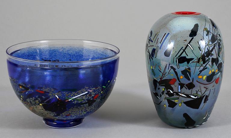 VAS OCH SKÅL, glas, Bertil Vallien, Kosta boda.