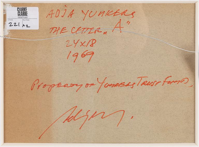 ADJA YUNKERS, akryl och collage, signerad och daterad 1969.
