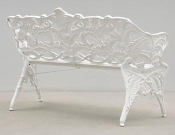 TRÄDGÅRDSSOFFA, gjuten aluminium, Byarum, 1900-talets andra hälft.