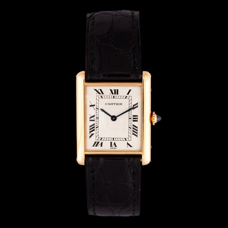 A Cartier 'tank' golc watch, 2000-2005.