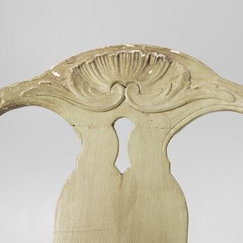 A Swedish rococo armchair, Stockholm, later part 18th century.