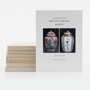 Böcker, 8 delar, "Transactions of the Oriental Ceramic Society", England.