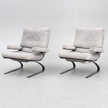 Armchairs, a pair, 1980's/90s.