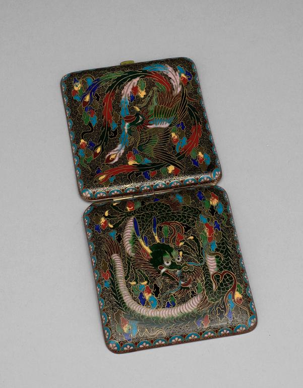 ETUI, cloisonne, Kina 1900-tal.