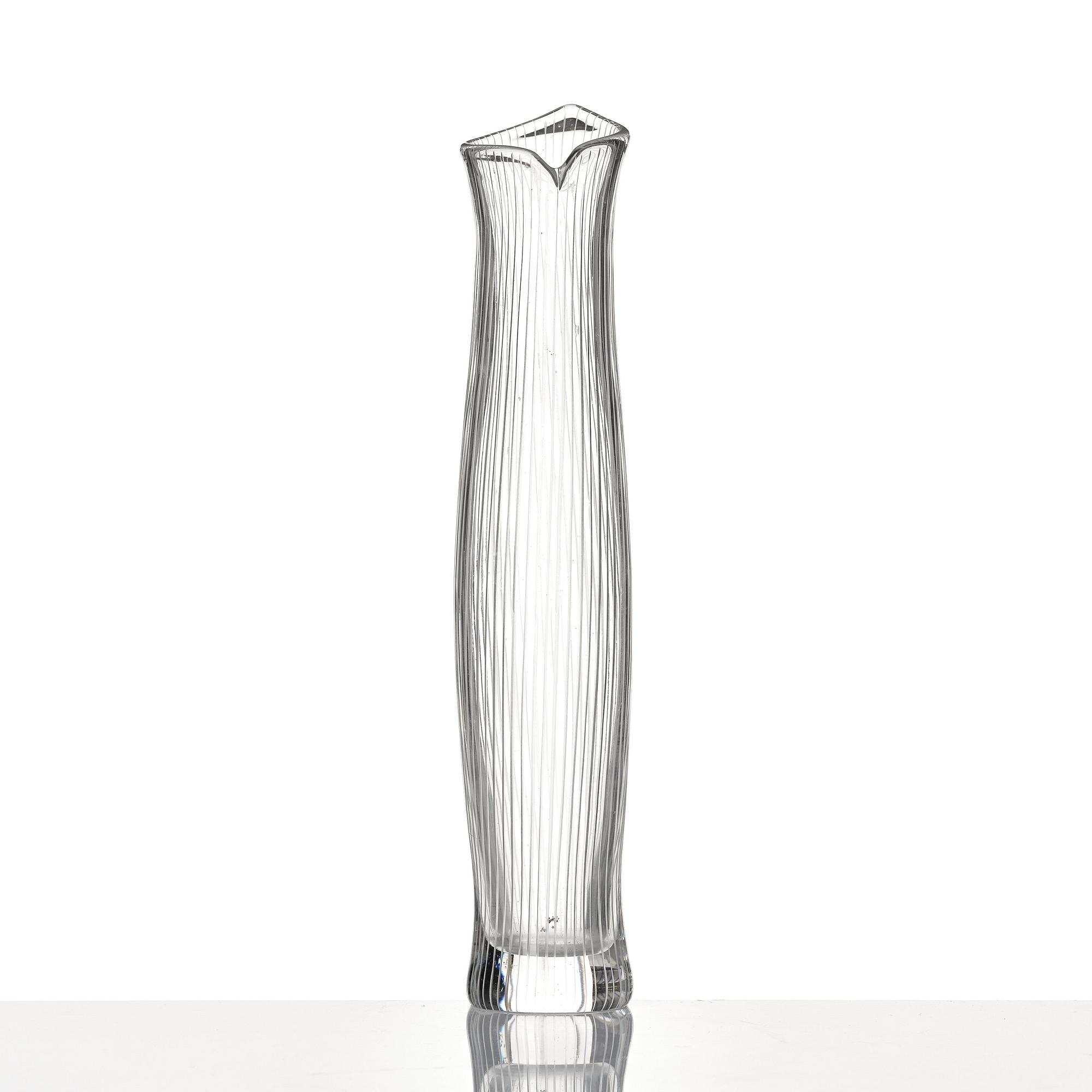 Tapio Wirkkala, a 'Tuonelas flod' glass vase, Iittala, Finland, model 3522.