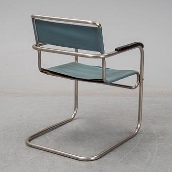 A tubular steel armchair, 1930's.
