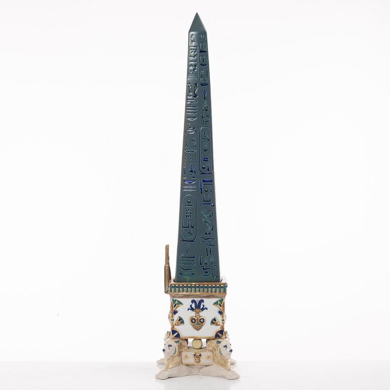 Lladró, figurine, "Thotmes I obelisk (green)", Spain.