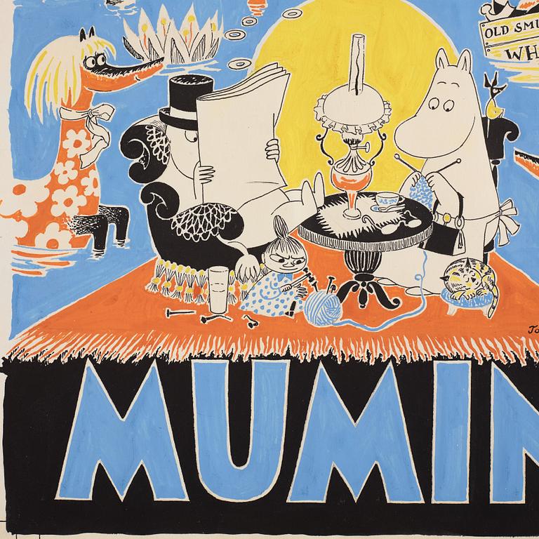 Tove & Lasse Jansson, Original for the cover of the serie magazine "Mumin" no 2 1977.