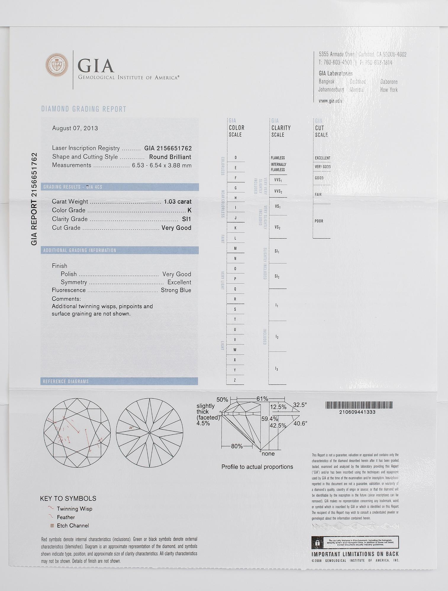 RING, 18 k vitguld, briljantslipade diamanter tot ca 1.45 ct. Vikt ca 4,9 g. Certifikat GIA.