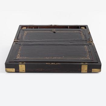 A Victorian writing slope, 1870's.