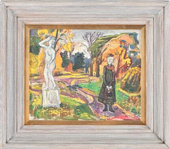 OLLE NORDBERG, olja på pannå, sign o dat -44.