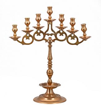 KANDELABER, mässing, barockstil, omkring 1900.